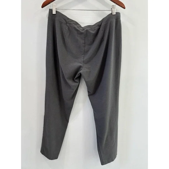 Eileen Fisher Pants Womens L Stretch Pull On Ankle Gray Casual Minimalist - Picture 2 of 8